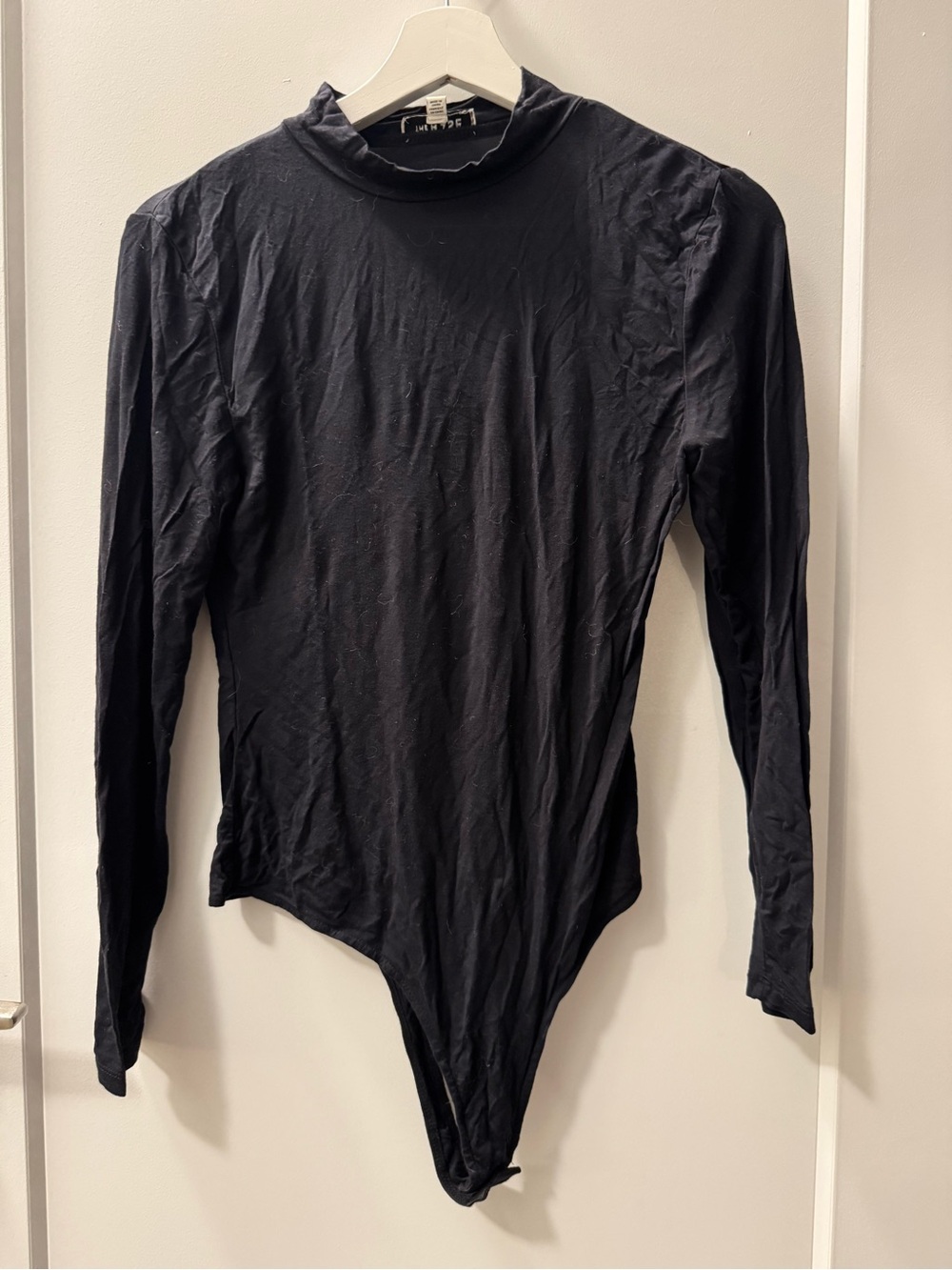Long Sleeve Black Bodysuit - Classic Turtleneck